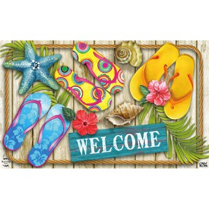 Briarwood Lane Doormat 30x18 Indoor Outdoor Flip Flops Beach Summer For Summer Doormat - 1 of 4