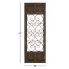 Olivia & May Traditional Wood Scroll Window Inspired Wall Decor with Metal Scrollwork Relief Brown: Vertical Iron Frame, Carved Art Object - 3 of 4