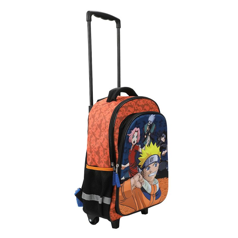 Naruto Anime Characters Youth 16” Orange Rolling Backpack, 2 of 6