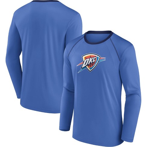 47 Men's Oklahoma City Thunder Blue Linear Franklin Long Sleeve T-Shirt, XXL