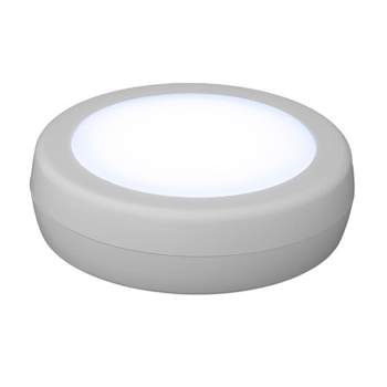 Westek White Battery Powered LED Puck Light with Remote 2 pk