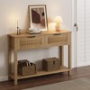Farmhouse Entryway Table, 43-Inch Wood Console Table with 2 Drawers, 2-Tier Sofa Table with Storage for Living Room and Foyer Decor - 4 of 4