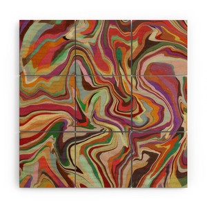 Alisa Galitsyna Colorful Liquid Swirl Wood Wall Mural - Society6 - 1 of 2