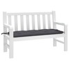 vidaXL Outdoor Garden Bench Seat Cushion 47.2"x19.7"x2.8" in Oxford Fabric - Anthracite - 3 of 4