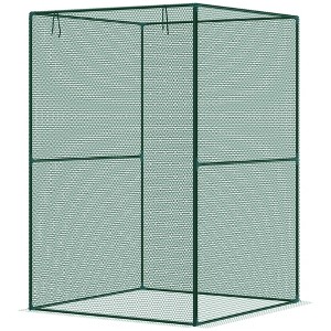Walk-in Crop Cage, Plant Protectors from Animals with Roll Up Zippered Door, 3.9' x 3.9' x 5.9' - 1 of 4