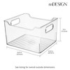 mDesign Deep Plastic Office Storage Bin w/Handles for Home Office, 4 Pack, Clear, USA Made - 4 of 4