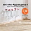 VEVOR Acrylic Coffee Table, C-Shaped Clear Acrylic End Table, 16.3 inch high Transparent Acrylic Side Table, for Coffee, Drink, Food, Snack - 4 of 4