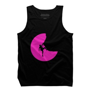 Men's Design By Humans Rock Climbing Color Moon By jirkasvetlik Tank Top - 1 of 2