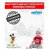 Disney Pixar Monsters Inc. Mike Mickey Mouse Baby Bodysuit Pants and Hat 3 Piece Outfit Set Newborn to Infant - 2 of 4