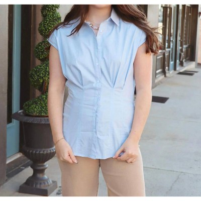 Women's On The Coast Pleated Blouse - Aureum