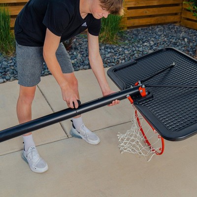 44" Black and Blue Acrylic Portable Basketball Hoop