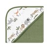 Hudson Baby Unisex Cotton Rich Hooded Towels, Safari Life, One Size - 3 of 4