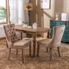 NicBex Dining Chair Set of 2 Modern Upholstered Velvet Fabric Tufted Side Chair with Wood Legs Dining Room Furniture - 2 of 4