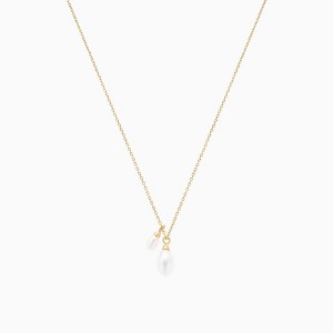 Bearfruit Jewelry Sterling Silver 18k Gold Plated Maisie Duo Cultured Pearl Pendant Necklace - 1 of 4