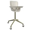 MelO Revel+ High Chair, Modern Design with Dual Trays, Converts for Toddlers, Safe & Easy to Clean – White/Brushed Brass - 2 of 3