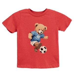 The Juniper Shop Watercolor Soccer Bear Youth Short Sleeve Tee - 1 of 4