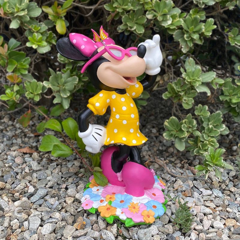 Disney 18" Minnie Mouse With Flowers Resin Statue, 5 of 8