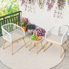 Tangkula 3 Pieces Patio Bistro Set Outdoor PE Wicker Conversation Furniture Set - 3 of 4