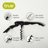 True TrueTap Double Hinged Waiter’s Corkscrew, Matte Black Wine Bottle Opener with Foil Cutter, Wine Key - 2 of 4