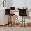 FURNIinspire Counter and Bar Stools Set of 2 Kitchen Bar Stools Counter Height Bar Stools Mid Century Modern Upholstered, Brown, 17.32"*20.08"*37.01" - 4 of 4