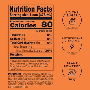 Steaz Antioxidant Brew Organic Yerba Mate Tea 16 Oz Pack of 12 (Peach Please) - 1 of 4