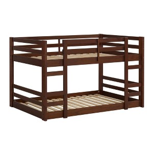 Twin Low Wood Bunk Bed Walnut - Saracina Home, Brown