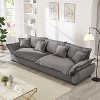 KTMBDW 126in Velvet Couch, Sofas for Living Room, Comfy Couches, 24in Deep Seats, Oversized Loveseat Sofa, 4 Seater Couch for Bedroom - 3 of 4