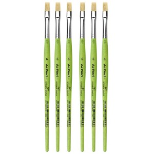 da Vinci FIT Synthetics Student Brush, Synthetic, Acrylic & Oil, Flat, Series 379, Size 6, Pack of 6 - 1 of 3