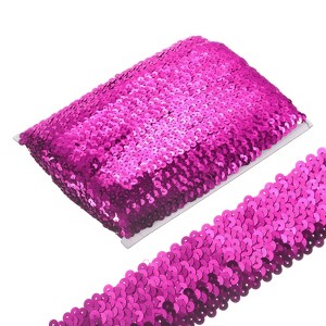 Unique Bargains Waterproof Flat Elastic Crafts Sewing Dress Sequins Trim Ribbon - 1 of 4