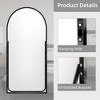 Wooakway Modern Arched Metal Full Length Mirror Bathroom Mirror Decorative Wall Mirror Floor Mirror for Bedroom Living Room - 4 of 4