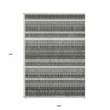 Gray Charcoal And Ivory Striped Washable Indoor Outdoor Area Rug - 3 of 4