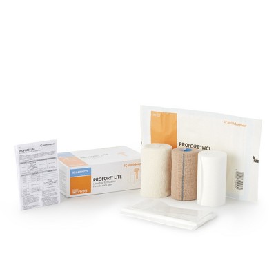 Smith & Nephew Profore Lite Elastic Fabric 3 Layer Compression Bandage System Brown NonSterile 8 Ct