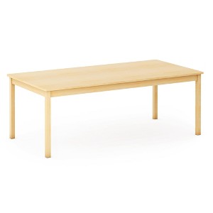 Guidecraft EdQ Toddler Table - Natural: Rectangle Wooden Activity Table for Kids, 30"x60" | Toddler Desk for Daycare, Preschool & Playroom - 1 of 4