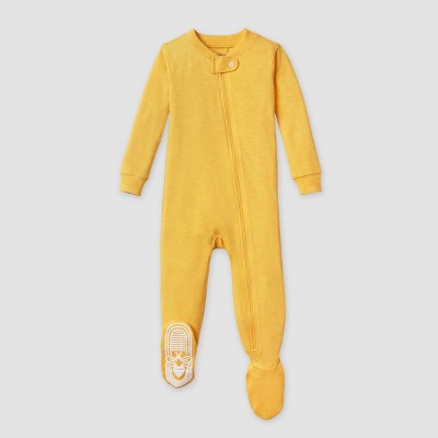 Burt's Bees Baby® Be Honey Bee Striped Sleep 'n Play Footed Pajama -  Yellow/white/black : Target