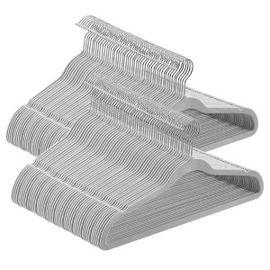 SONGMICS Velvet Hangers Non-Slip Hangers with Rose Gold-Colored Swivel Hooks Slim Space-Saving Hangers - 1 of 4