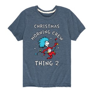 Boys' - The Cat in the Hat - Christmas Morning Crew Thing 2 Short Sleeve Graphic T-Shirt - 1 of 4