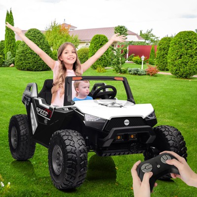 24V 2 Seaters Ride On UTV Car with Remote Control for Kids, 4WD Motors Electric Vehicle