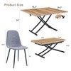 GDFStudio Jackie Modern Adjustable 5 Piece Dining Set with Lift Table and Upholstered Chairs - 3 of 4