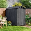 4x6 Ft Plastic Storage Shed with Floor, Resin Outdoor Shed with Window & Lockable Door for Garden and Backyard - 4 of 4