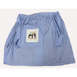 Love Warms The Heart Penguins Pocket 100 % Cotton Half Apron - 1 of 3