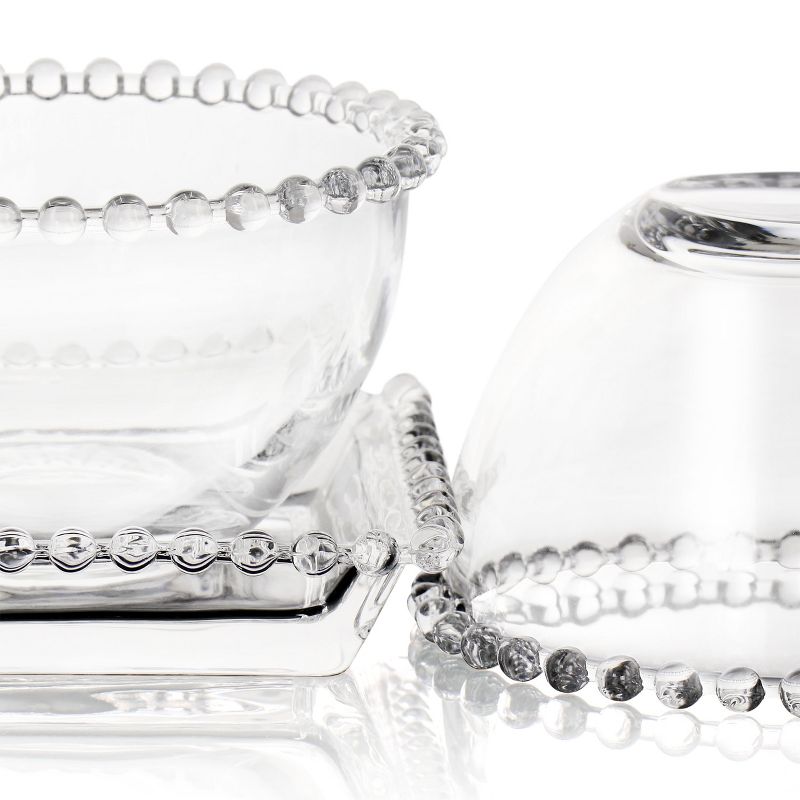 Gibson Home Sereno 3 Piece Glass Serving Platter and Bowl Set, 4 of 8