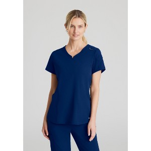 Skechers Vitality By Barco Women's Aura 3-Pocket Notched V-Neck Scrub Top - 1 of 4