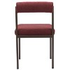 Dining Chair 31.1"H Red & Bronze – Shearling-Style Upholstered Seat with Bronze Steel Frame by Zuo Modern - 4 of 4
