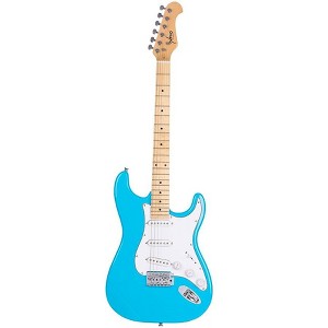 Indio Cali Classic Electric Guitar with Gig Bag-Blue - 1 of 4