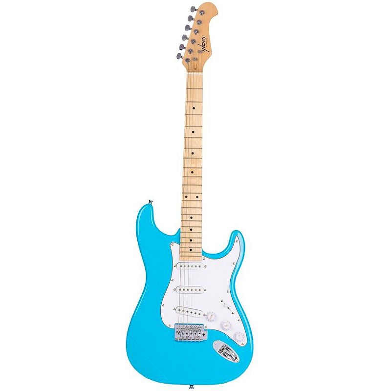 Indio Cali Classic Electric Guitar with Gig Bag-Blue, 1 of 7