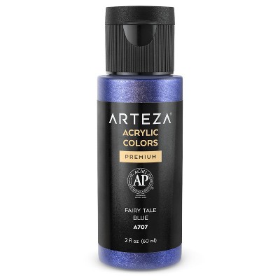 Arteza Iridescent Single Acrylic Paint, B7 Fairytale Blue, 60ml Bottle