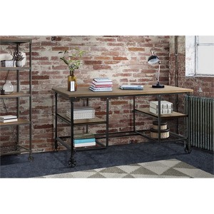 Lexicon Millwood Metal Writing Desk in Pine - 1 of 4