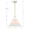 Crystorama Lighting Gamma 1 - Light Pendant in  Aged Brass - 3 of 3