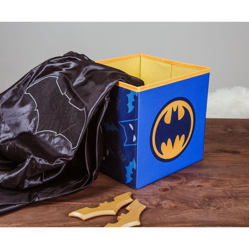Ukonic DC Comics Batman Logo Storage Bin Cube Organizer | 11 Inches, 3 of 8