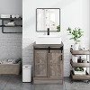ELECWISH Bathroom Vanity, 24 Inch Barn Door Farmhouse Style Bathroom Vanity, Sliding Door Small Bathroom Vanity Set - 2 of 4